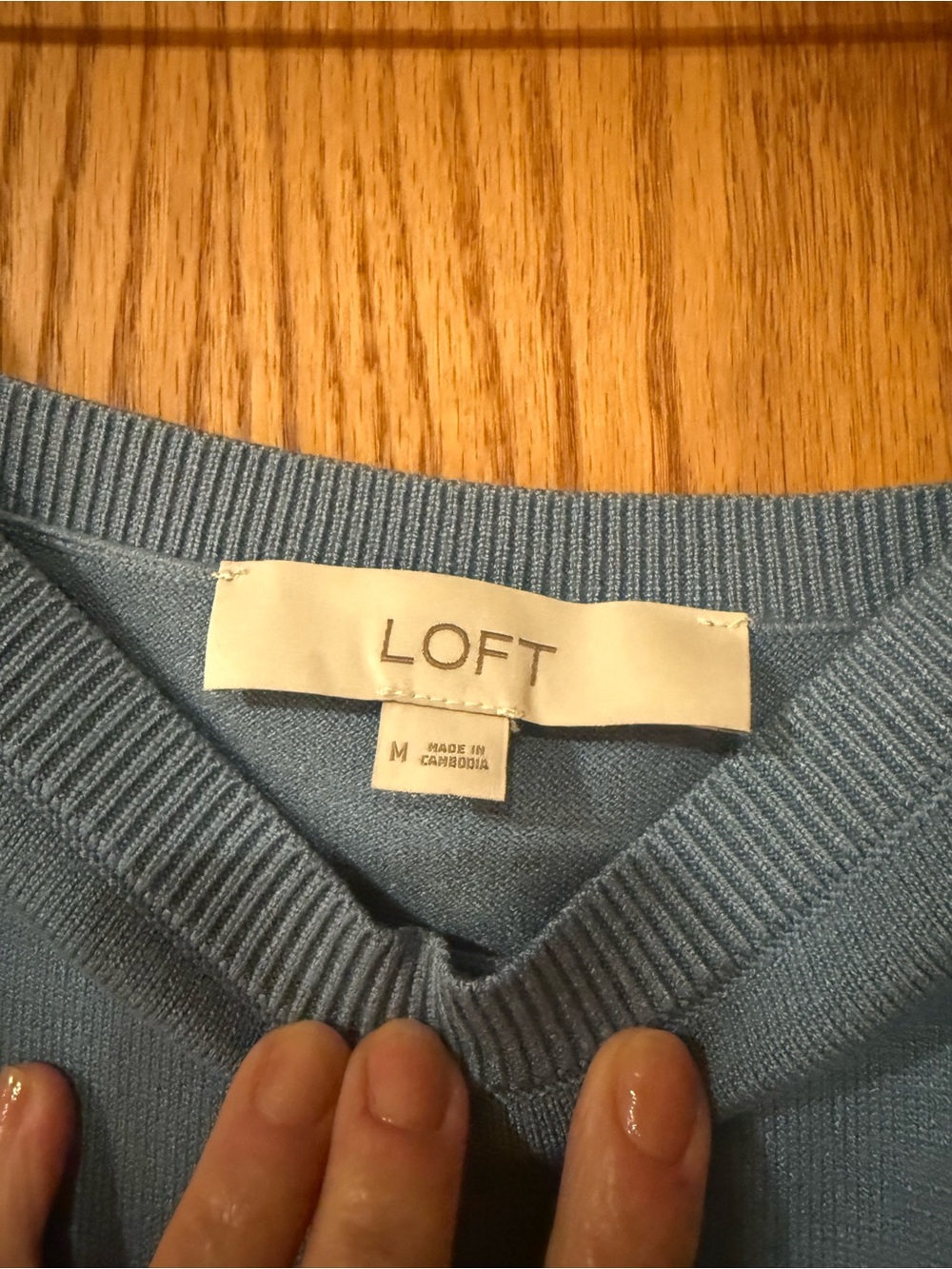 LOFT Sky Blue Ruffle-Strap Knit Tank - Picture 5 of 7